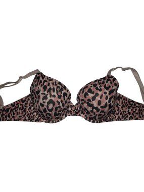 Victoria's Secret Bra Sz 34DD PINK Wear Everywhere T-Shirt Lightly Lined animal